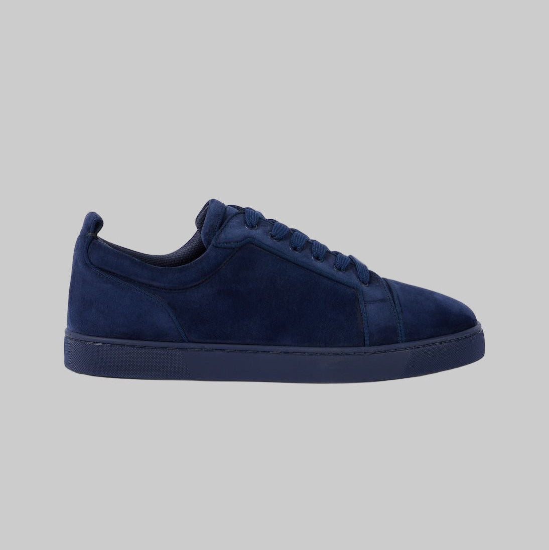 Luxury Navy Blue Suede Sneakers – Premium Handcrafted Low-Tops