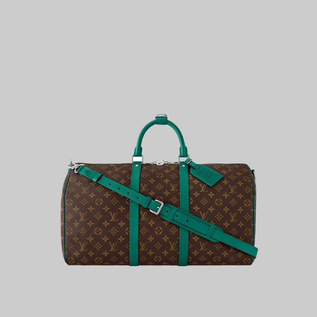 Emerald Edge Monogram Sling Bag – Premium Leather Crossbody