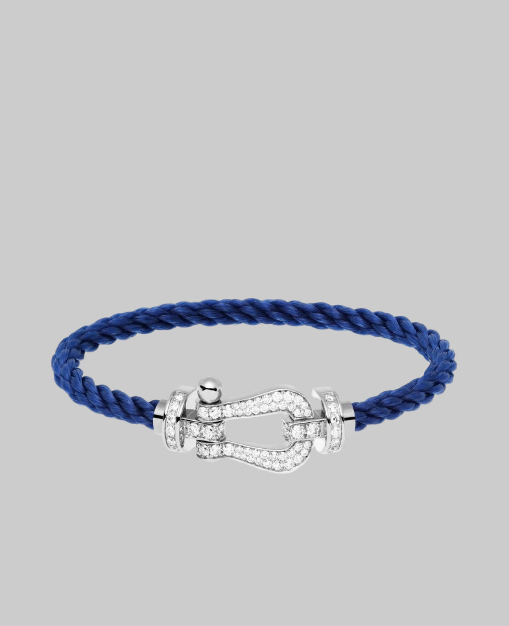 Luxury Braided Navy Rope Bracelet with Silver Clasp – Minimal Unisex Jewelry