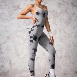 Stretch Tie-Dye Yoga Jumpsuit