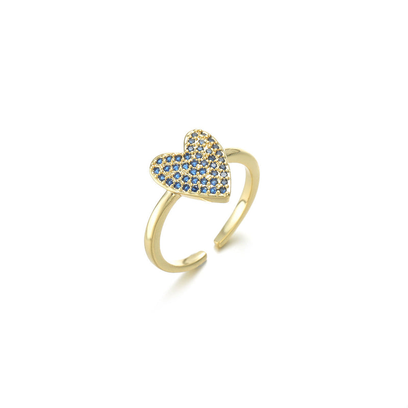 Real Gold Plating Bow Zircon Ring for Women