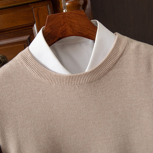 Round Neck Pullover Bottoming Shirt Casual Business Loose Long Sleeve Sweater